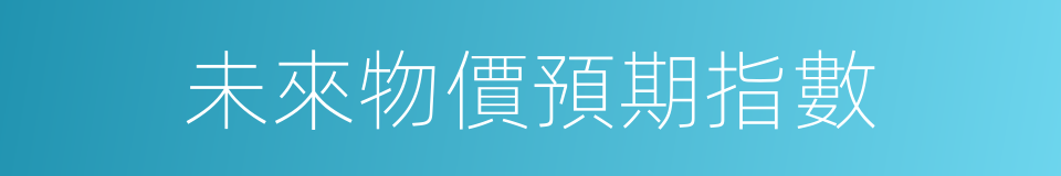 未來物價預期指數的同義詞