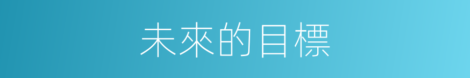 未來的目標的同義詞