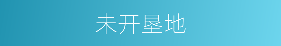未开垦地的同义词