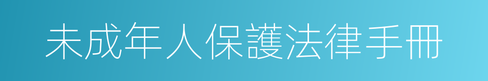 未成年人保護法律手冊的同義詞