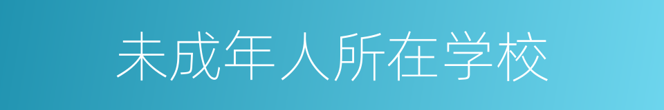 未成年人所在学校的同义词