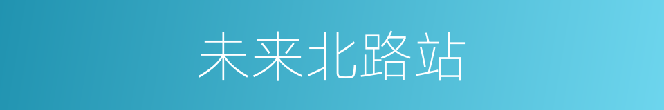 未来北路站的同义词