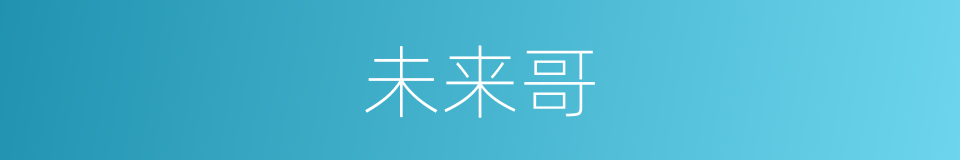 未来哥的同义词