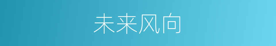 未来风向的同义词