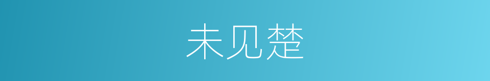 未见楚的同义词