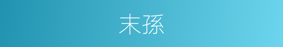 末孫的意思