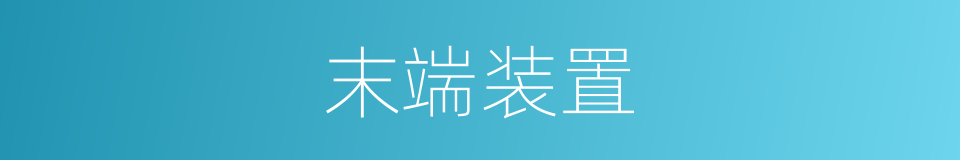 末端装置的同义词