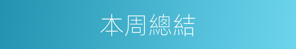 本周總結的同義詞