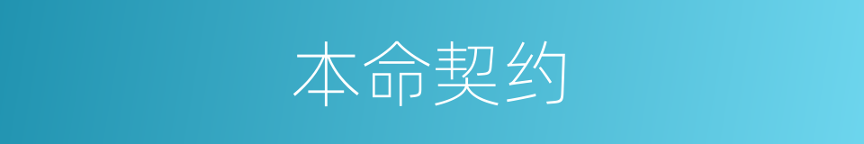 本命契约的同义词