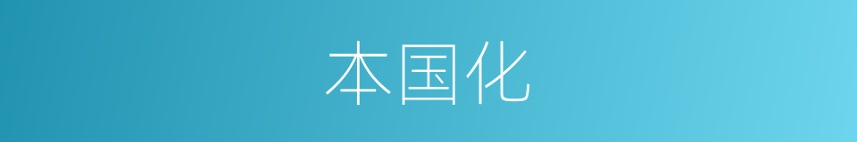 本国化的同义词