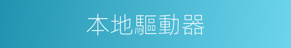 本地驅動器的同義詞