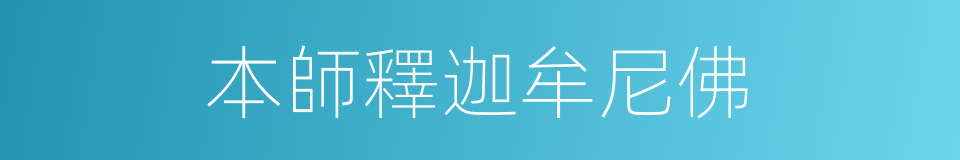 本師釋迦牟尼佛的同義詞
