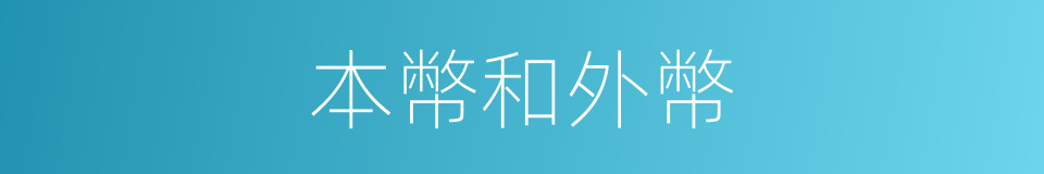 本幣和外幣的同義詞