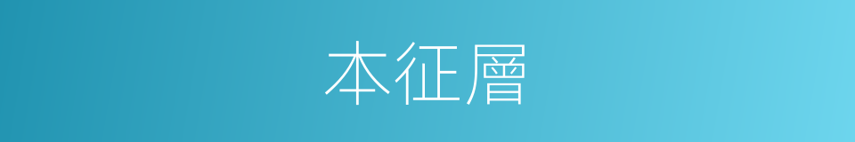 本征層的同義詞