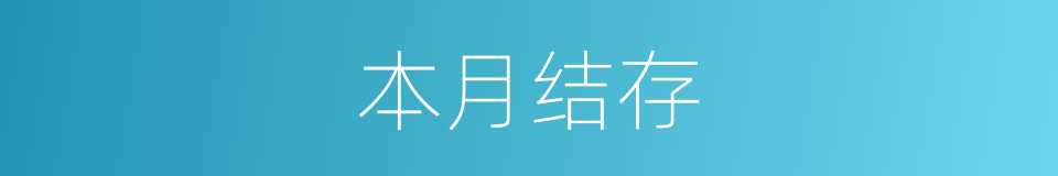 本月结存的同义词