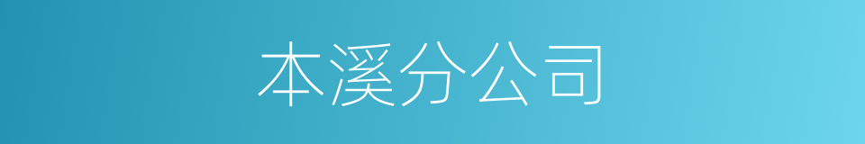 本溪分公司的同义词