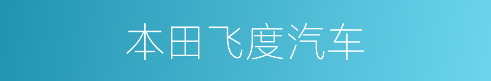 本田飞度汽车的同义词