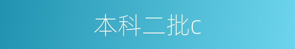 本科二批c的同义词