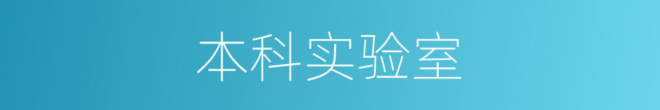 本科实验室的同义词