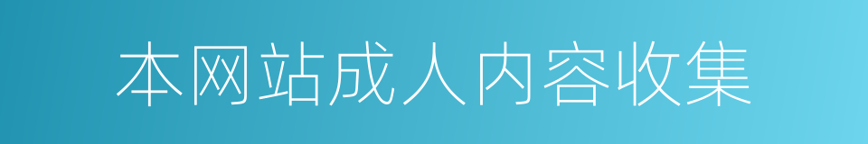 本网站成人内容收集的同义词