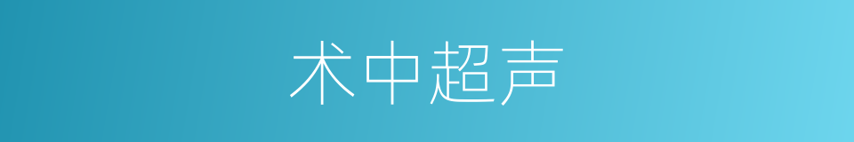 术中超声的同义词