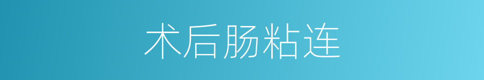 术后肠粘连的同义词