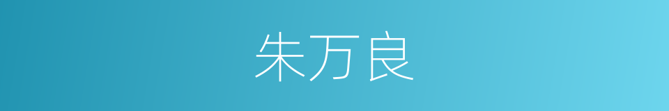 朱万良的同义词