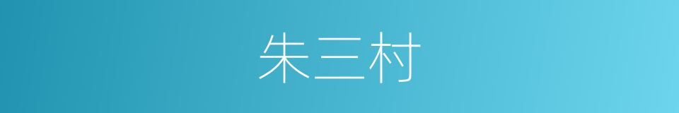 朱三村的同义词