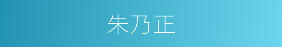 朱乃正的同义词