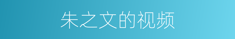 朱之文的视频的同义词