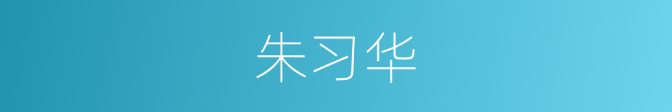 朱习华的同义词