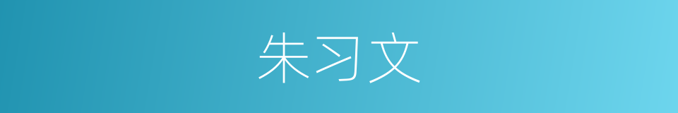 朱习文的意思