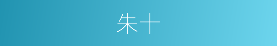 朱十的同义词