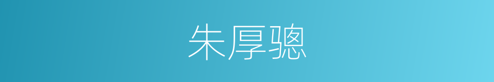 朱厚骢的同义词