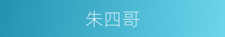 朱四哥的同义词