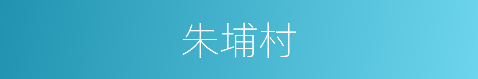 朱埔村的同义词