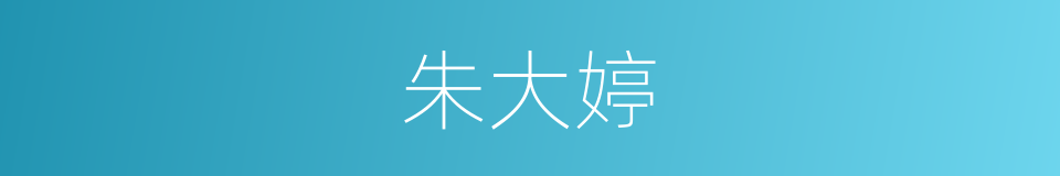 朱大婷的同义词