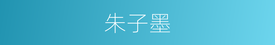 朱子墨的同义词