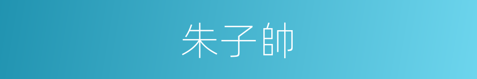 朱子帥的同義詞