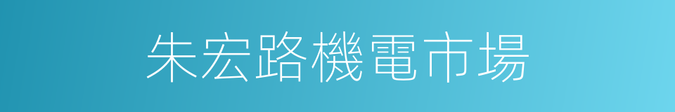 朱宏路機電市場的同義詞