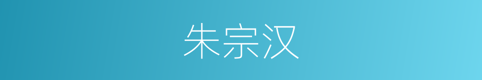 朱宗汉的同义词