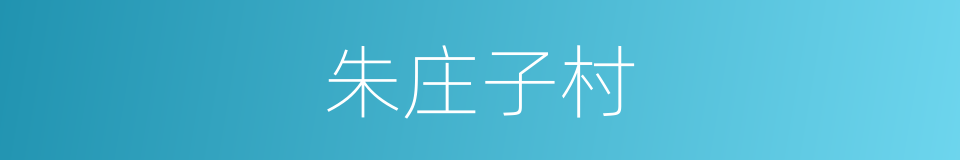 朱庄子村的同义词