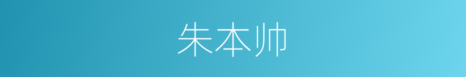 朱本帅的同义词