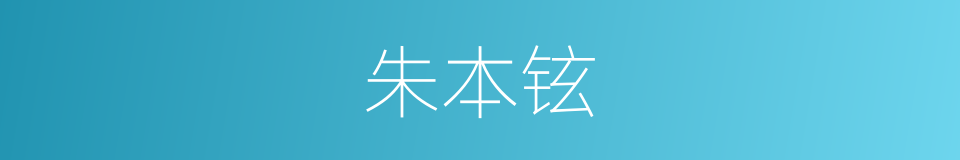 朱本铉的同义词