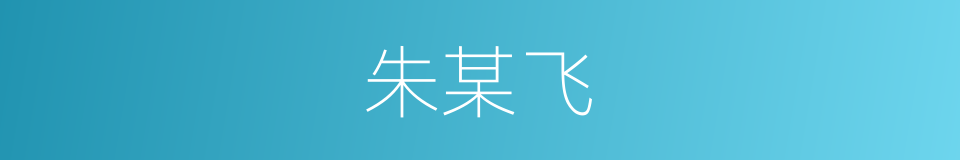 朱某飞的同义词