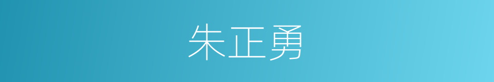 朱正勇的同义词