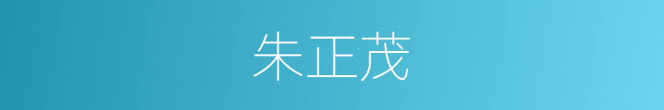 朱正茂的同义词