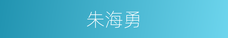 朱海勇的同义词