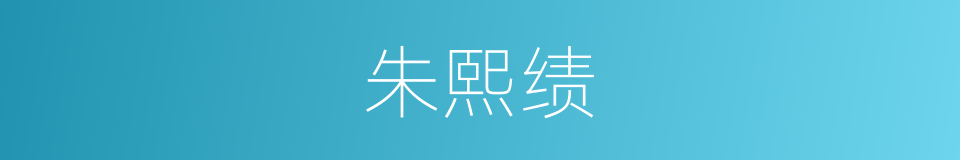 朱熙绩的同义词