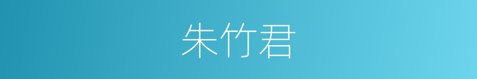 朱竹君的同义词